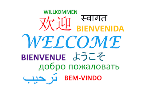 Multilingual Welcome Word Cloud