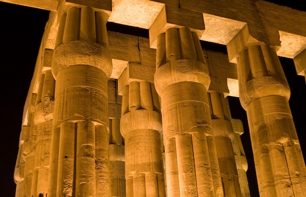 luxor temple by night