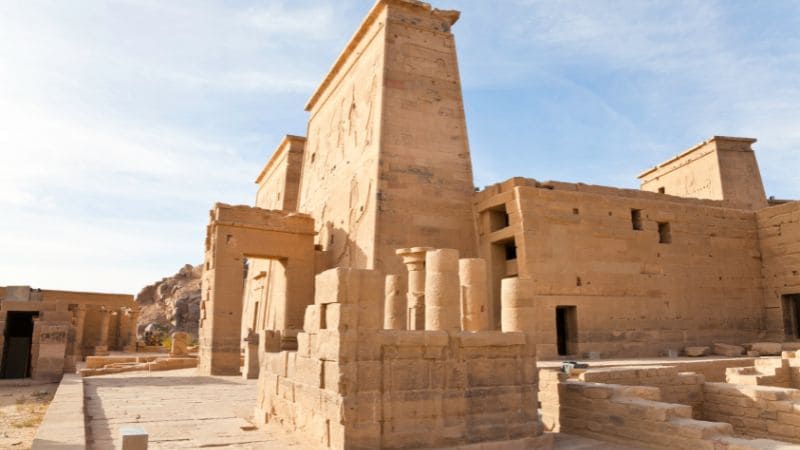 The ancient Philae temple in Egypt.