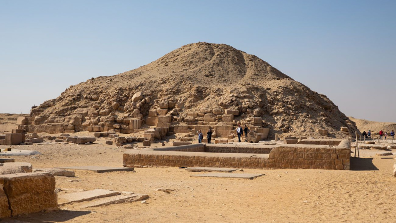 The Step Pyramid of Djoser at Saqqara under a clear sky