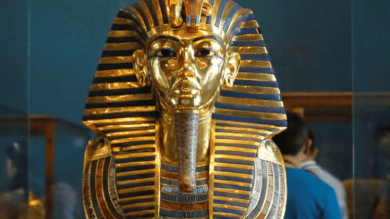 The golden mask of Tutankhamun.