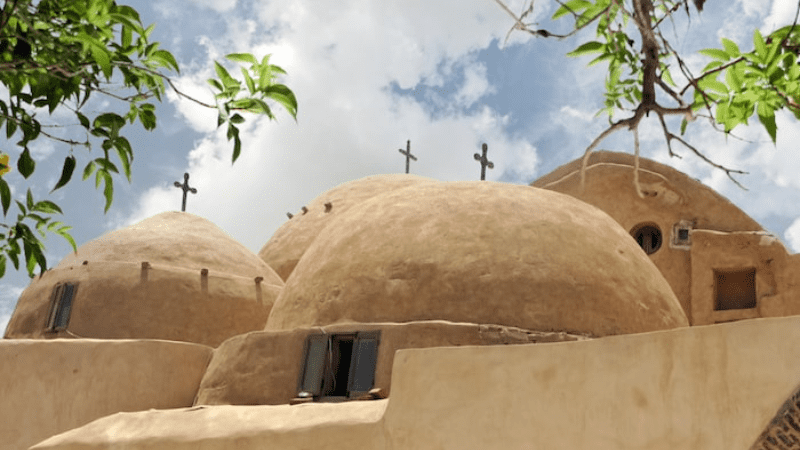 Dome-topped structures of an Egyptian church