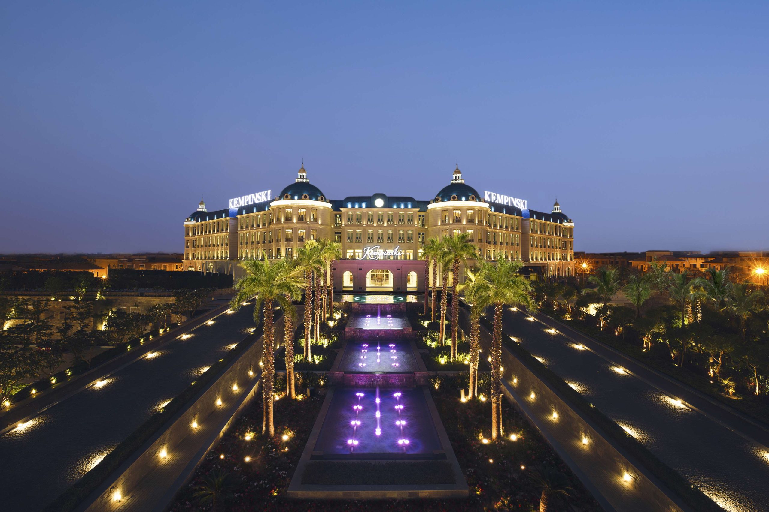 Royal Maxim Palace Kempinski in Cairo with a grand entrance and elegant architecture