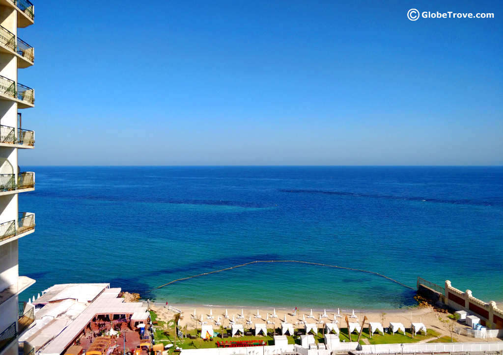 Sheraton Montazah Hotel in Alexandria with modern architecture and views of the Mediterranean Sea