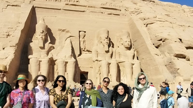 Tourists Admiring the Grandeur of Abu Simbel