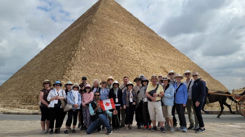 Group Photo at the Great Pyramid of Giza