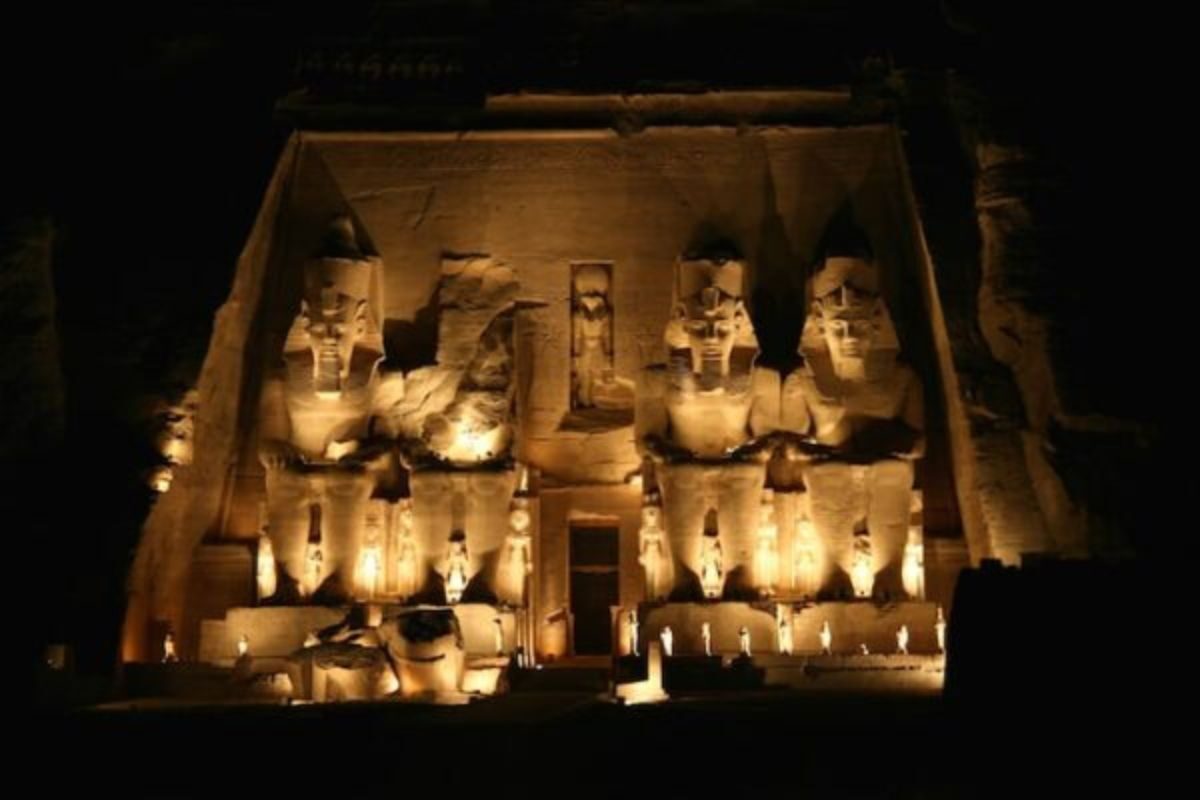 Majestic rock-cut temples of Abu Simbel built by Pharaoh Ramses II