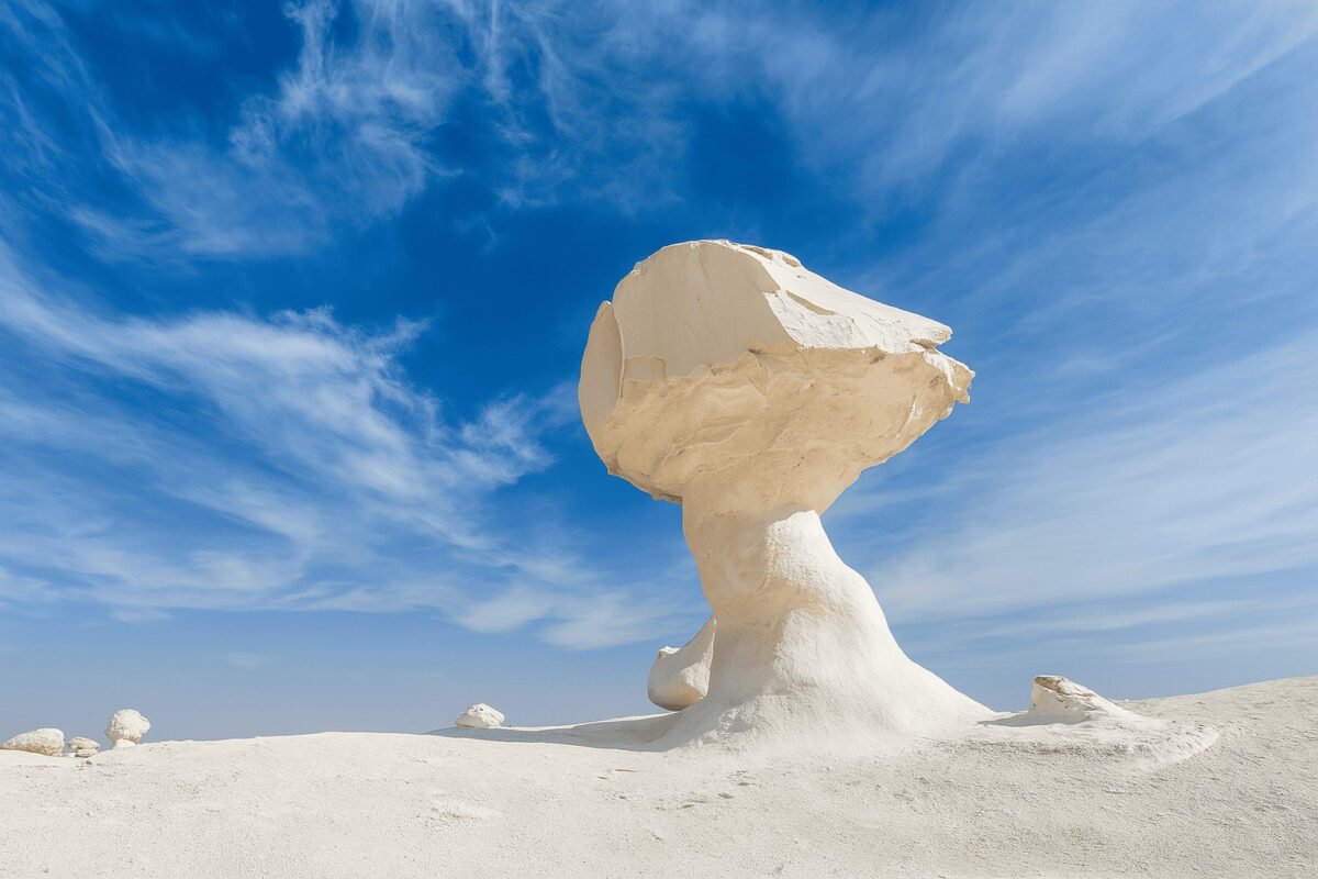 White Desert Mushroom Rock