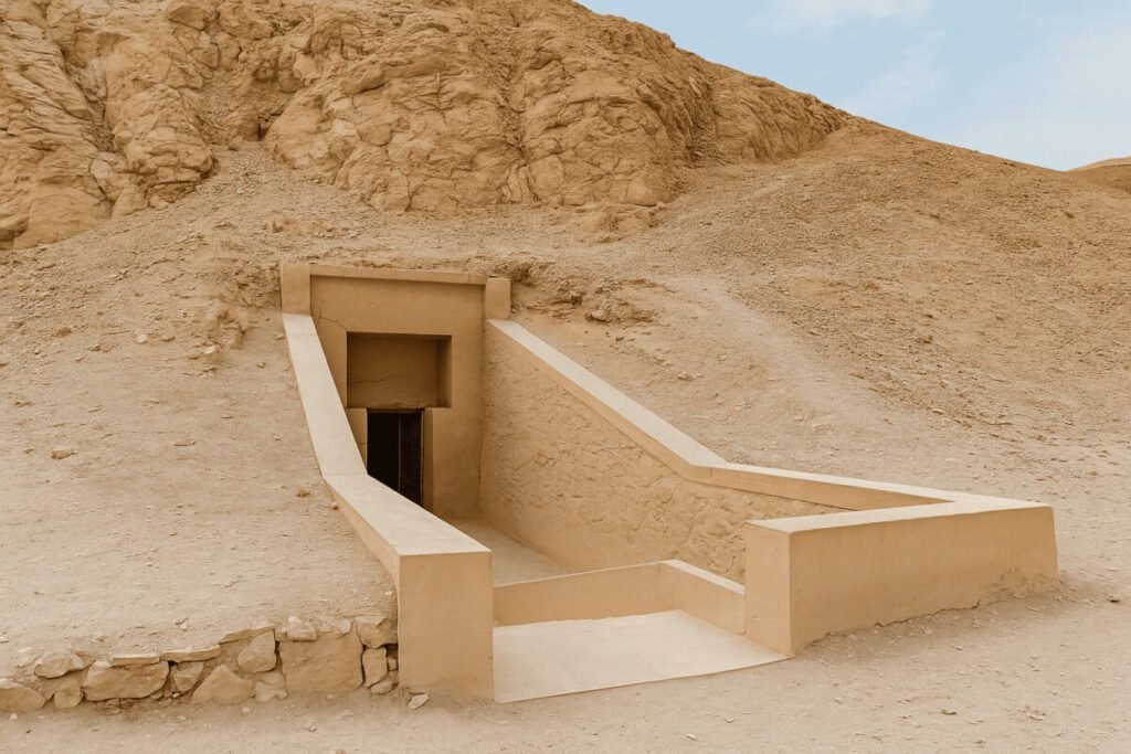 entrance to ancient egyptian tomb in the valley of the kings